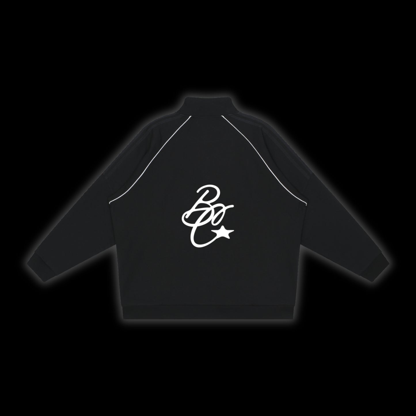 Reflection Striped Raglan Sleeve Jacket