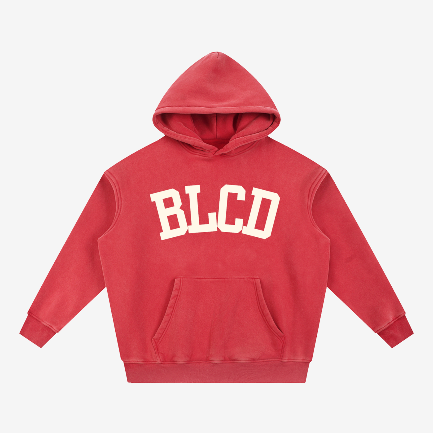 SNOW WASH OVERSIZE HOODIE [RED]