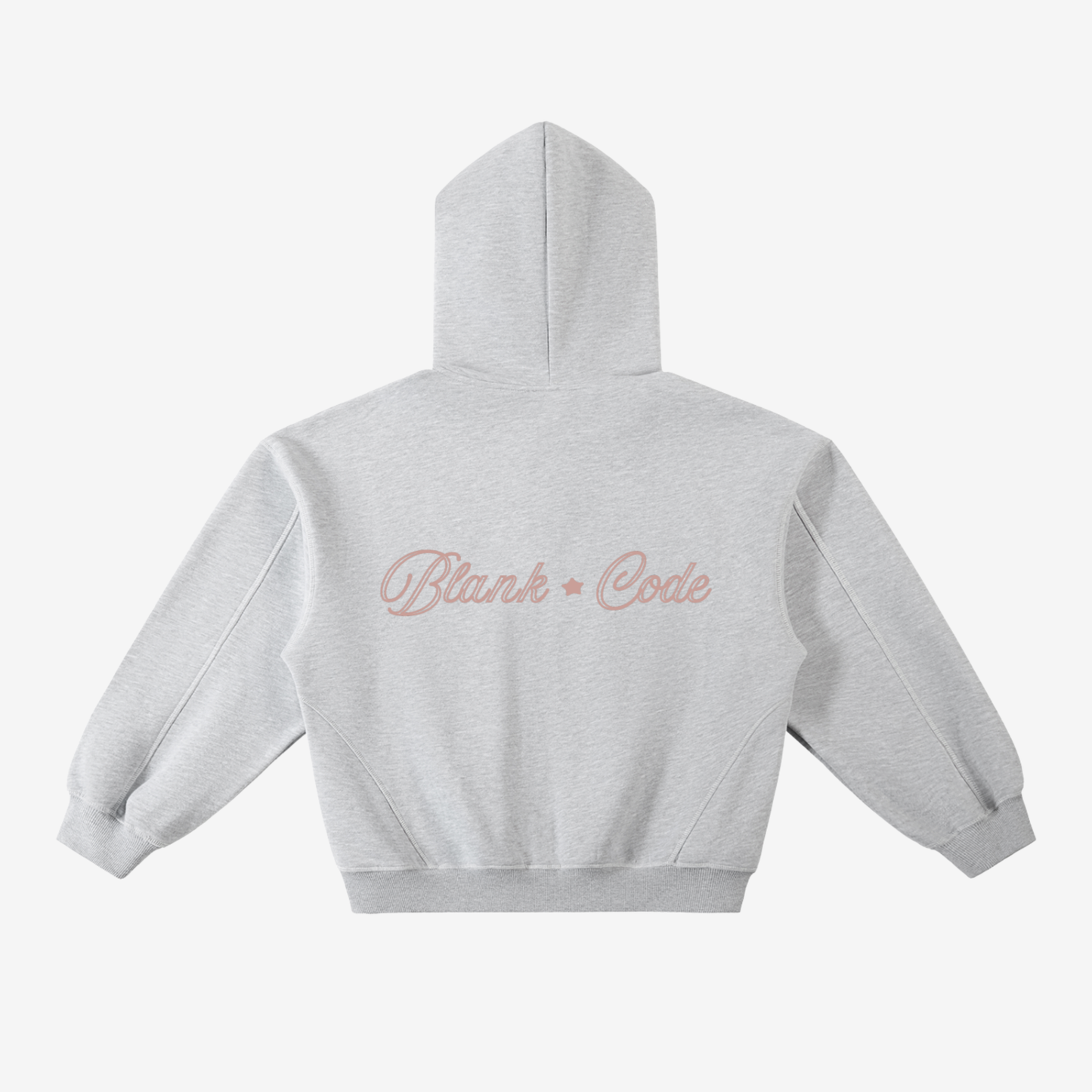 CONTRAST-STITCHED BOXY HOODIE [GRAY]