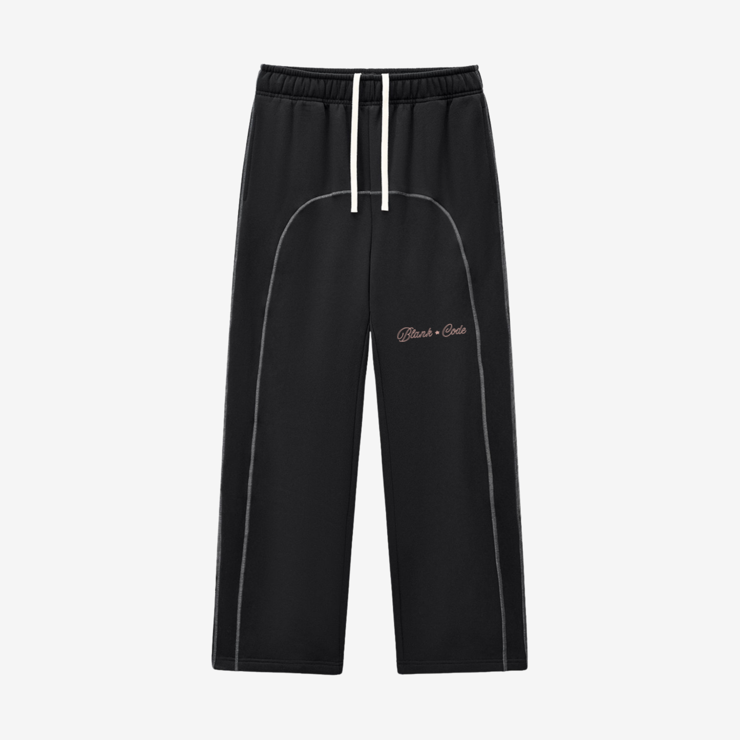 CONTRAST-STITCHED SWEATPANT [BLACK]