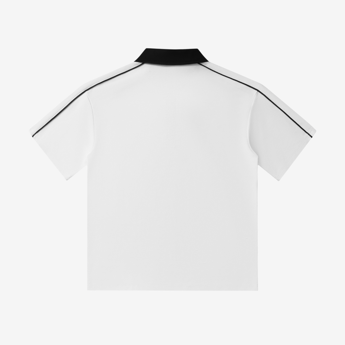 CONTRAST COLLAR POLO [WHITE]
