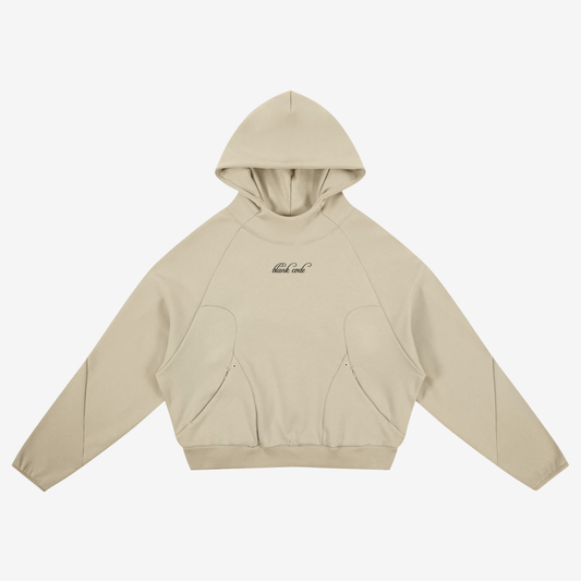 CURVED PANEL HOODIE [APRICOT]