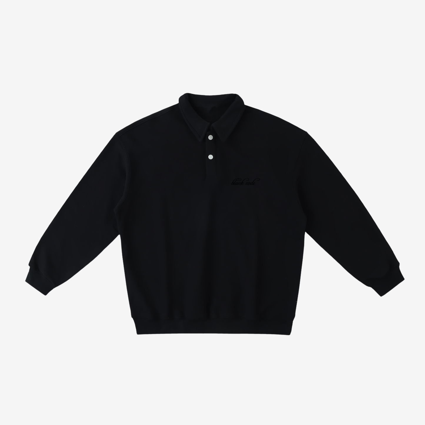 HEAVYWEIGHT POLO-COLLAR [BLACK]