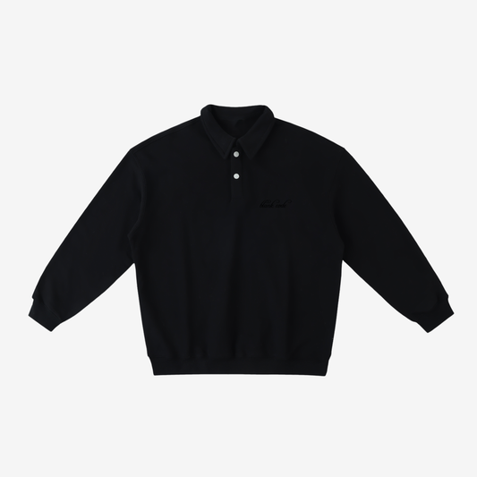 HEAVYWEIGHT POLO-COLLAR [BLACK]