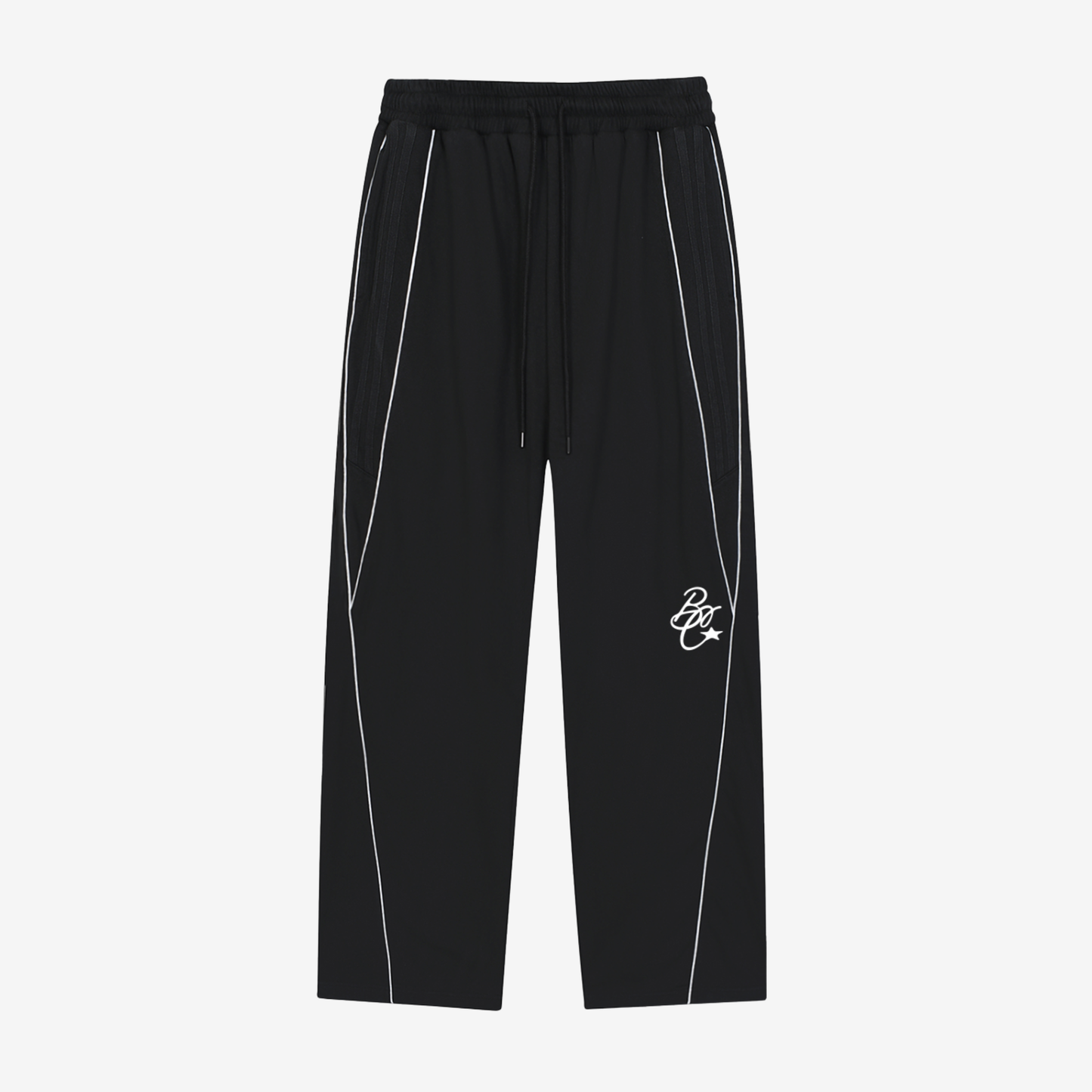 MIDNIGHT REFLECTION-STRIPED SWEATPANT [BLACK]