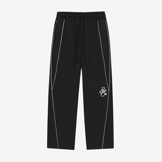 MIDNIGHT REFLECTION-STRIPED SWEATPANT [BLACK]