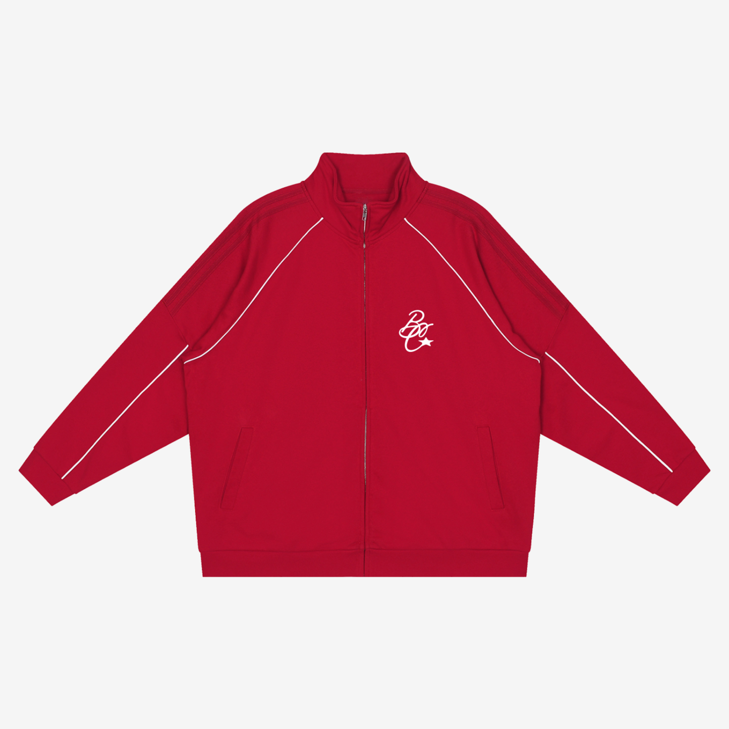 MIDNIGHT REFLECTION-STRIPED JACKET [RED]