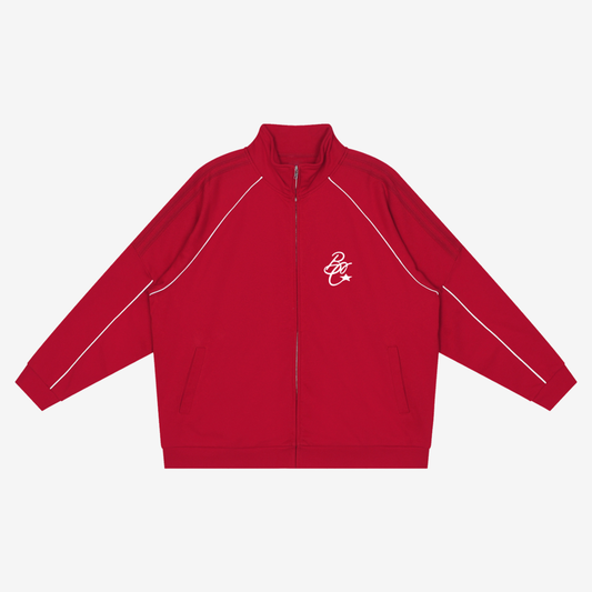MIDNIGHT REFLECTION-STRIPED JACKET [RED]
