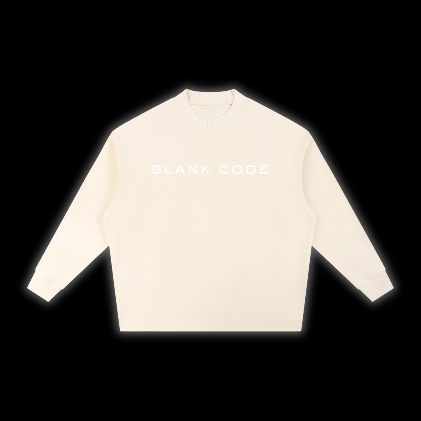 KNITTED ROUND NECK OVERSIZE SWEATSHIRT [CREAM]