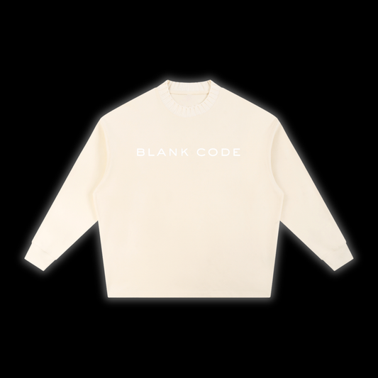 KNITTED ROUND NECK OVERSIZE SWEATSHIRT [CREAM]