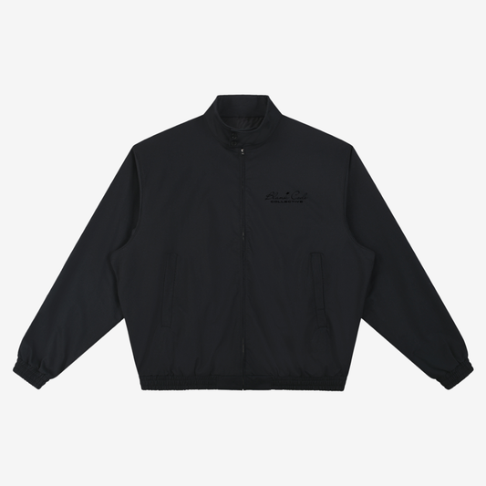 STAND COLLAR BOMBER JACKET [BLACK]