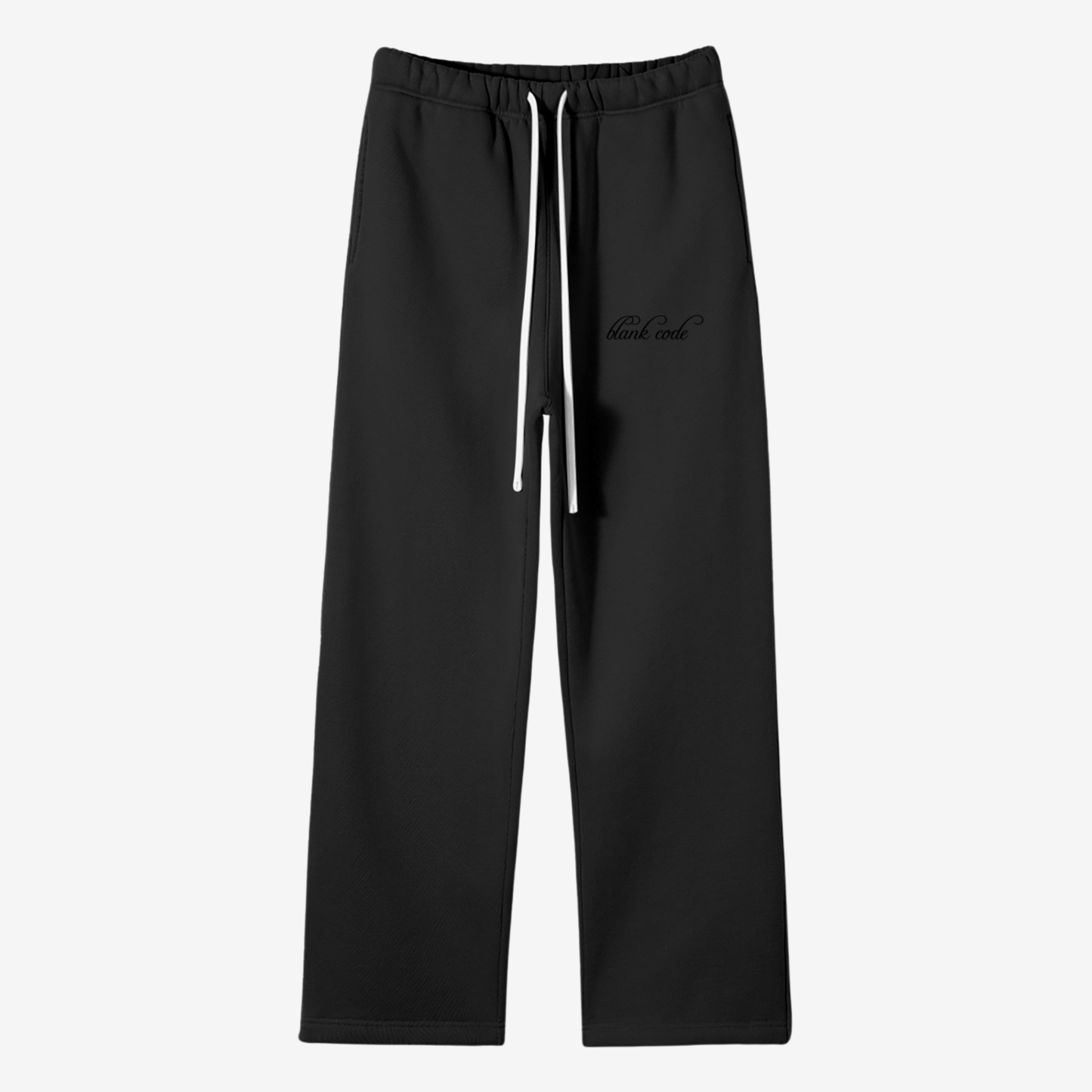 FLEECE STRAIGHT LEG SWEATPANT [BLACK]