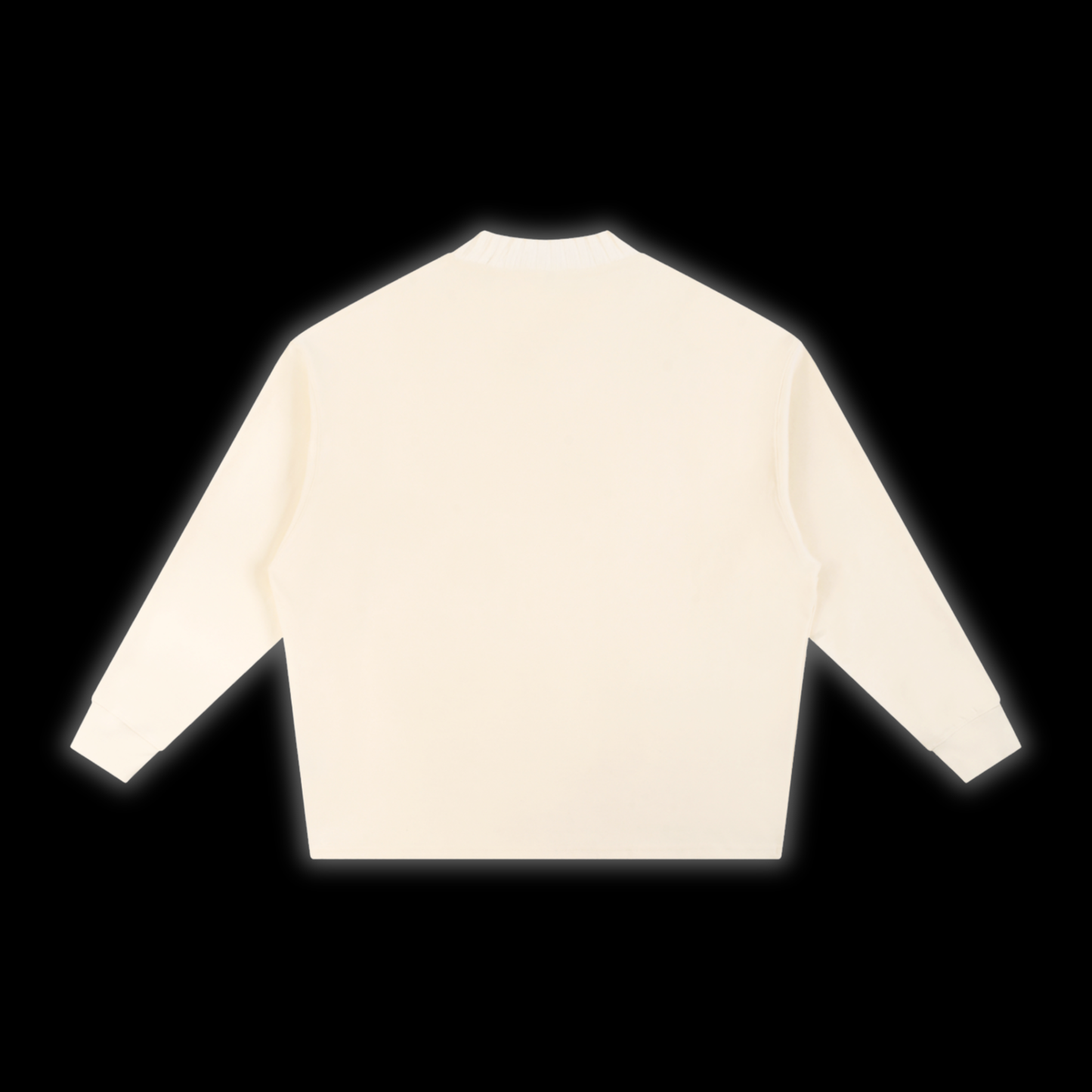 KNITTED ROUND NECK OVERSIZE SWEATSHIRT [CREAM]