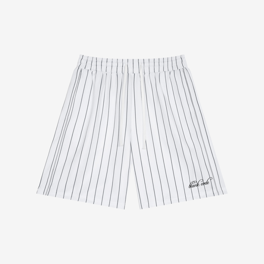STRIPED LOOSE FIT SHORTS [WHITE]