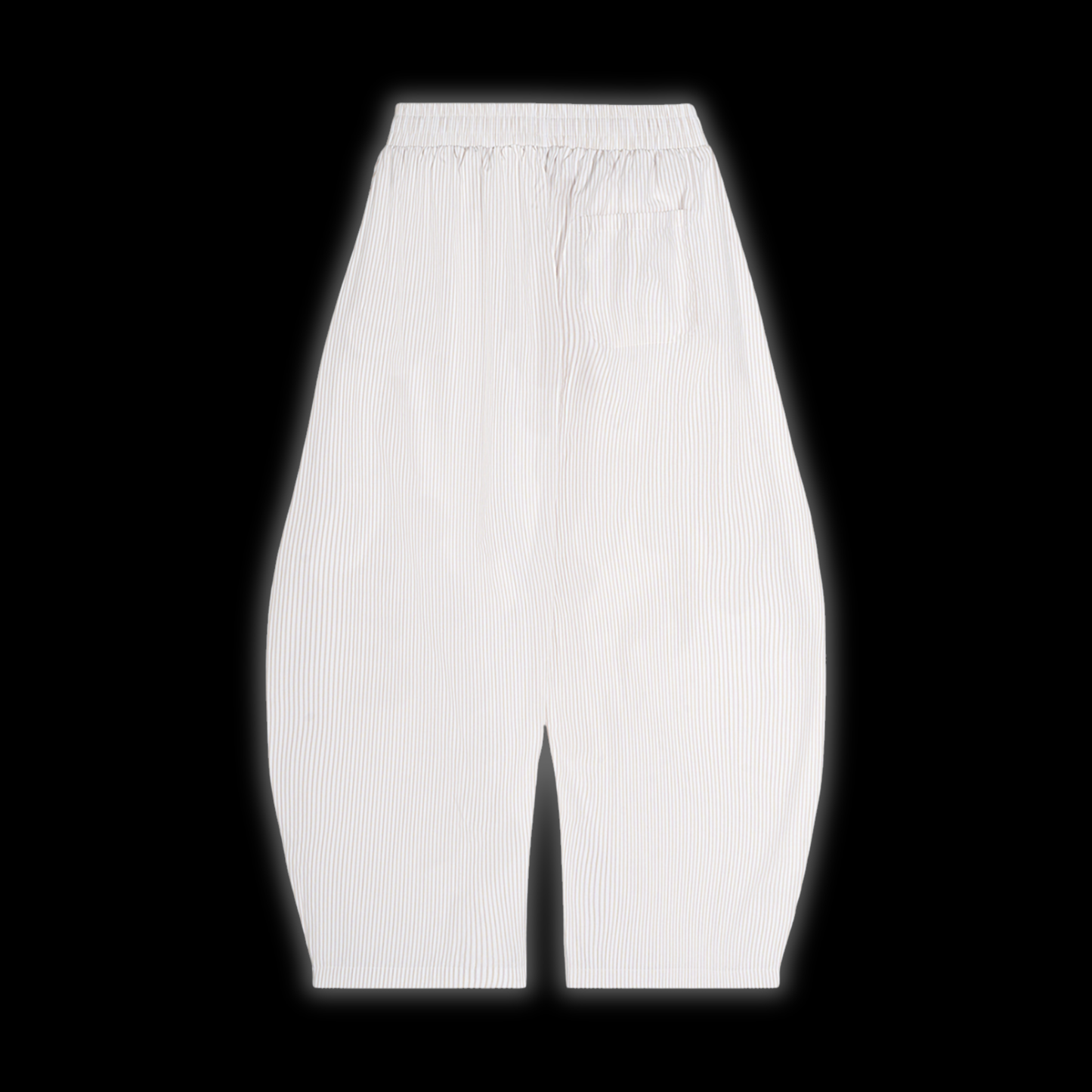 Vertical Stripe Drawstring Barrel Pants