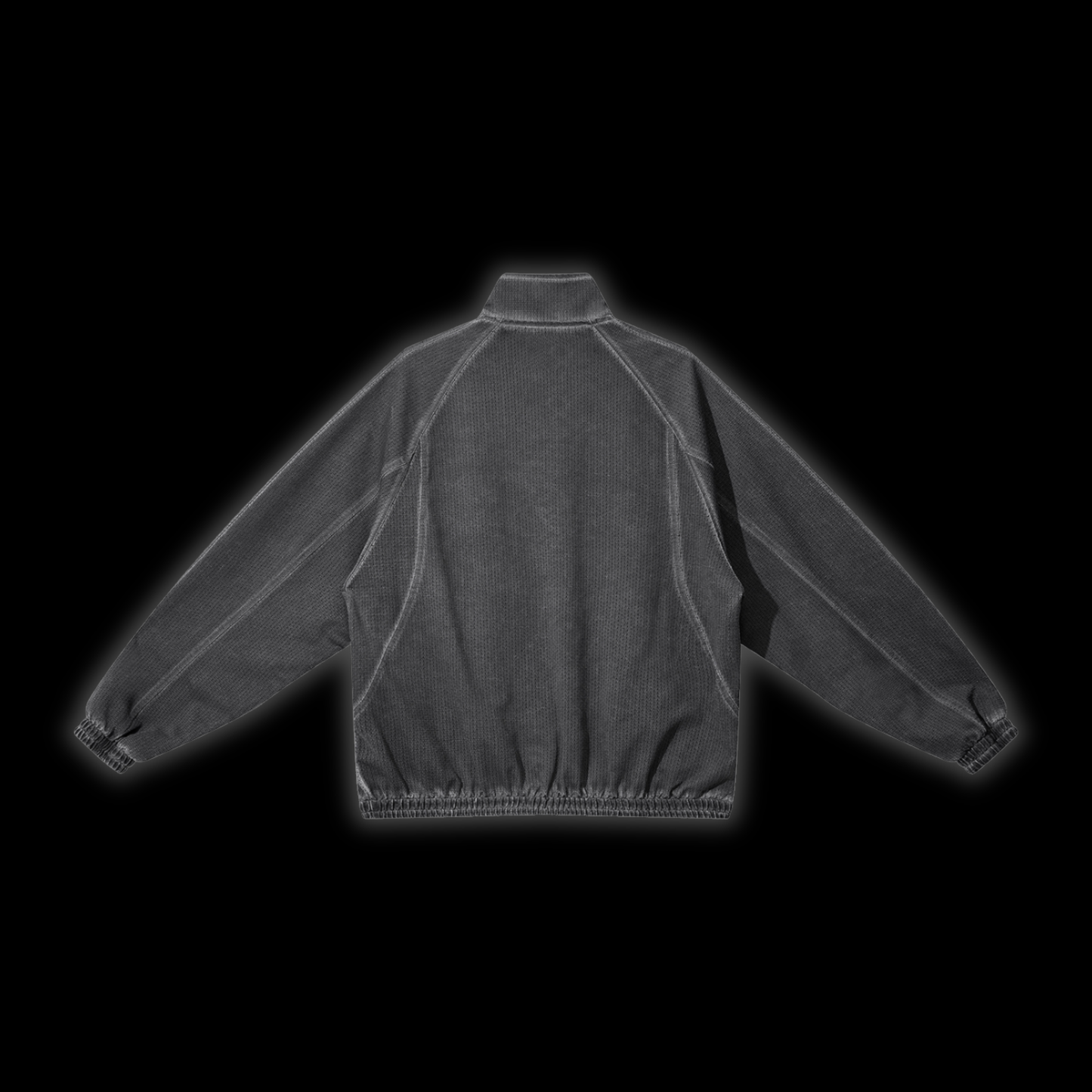Unisex Vintage Wash Full Zip Mesh Jacket