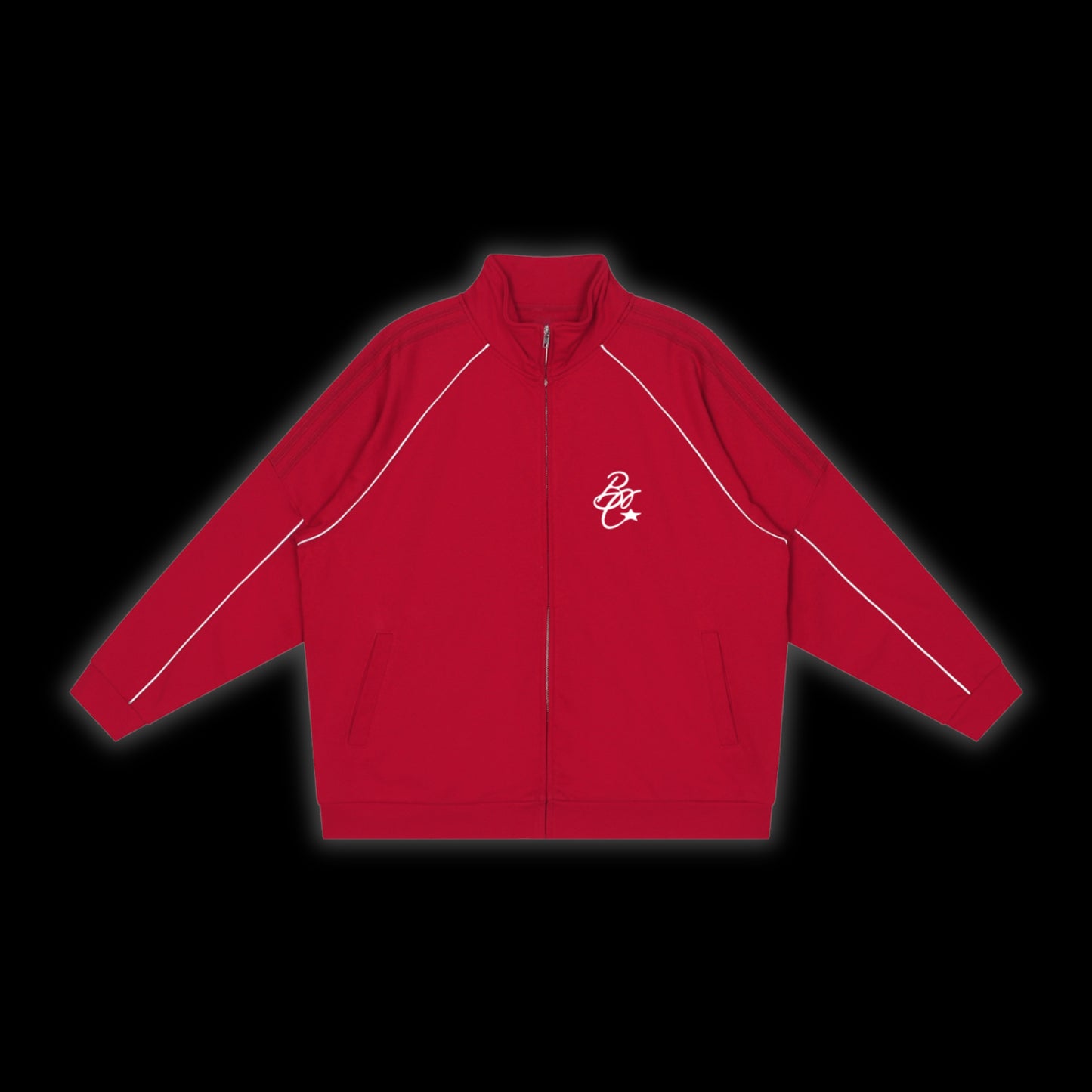 Reflection Striped Raglan Sleeve Jacket