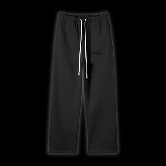 Unisex Solid Color Fleece Straight Leg Pants