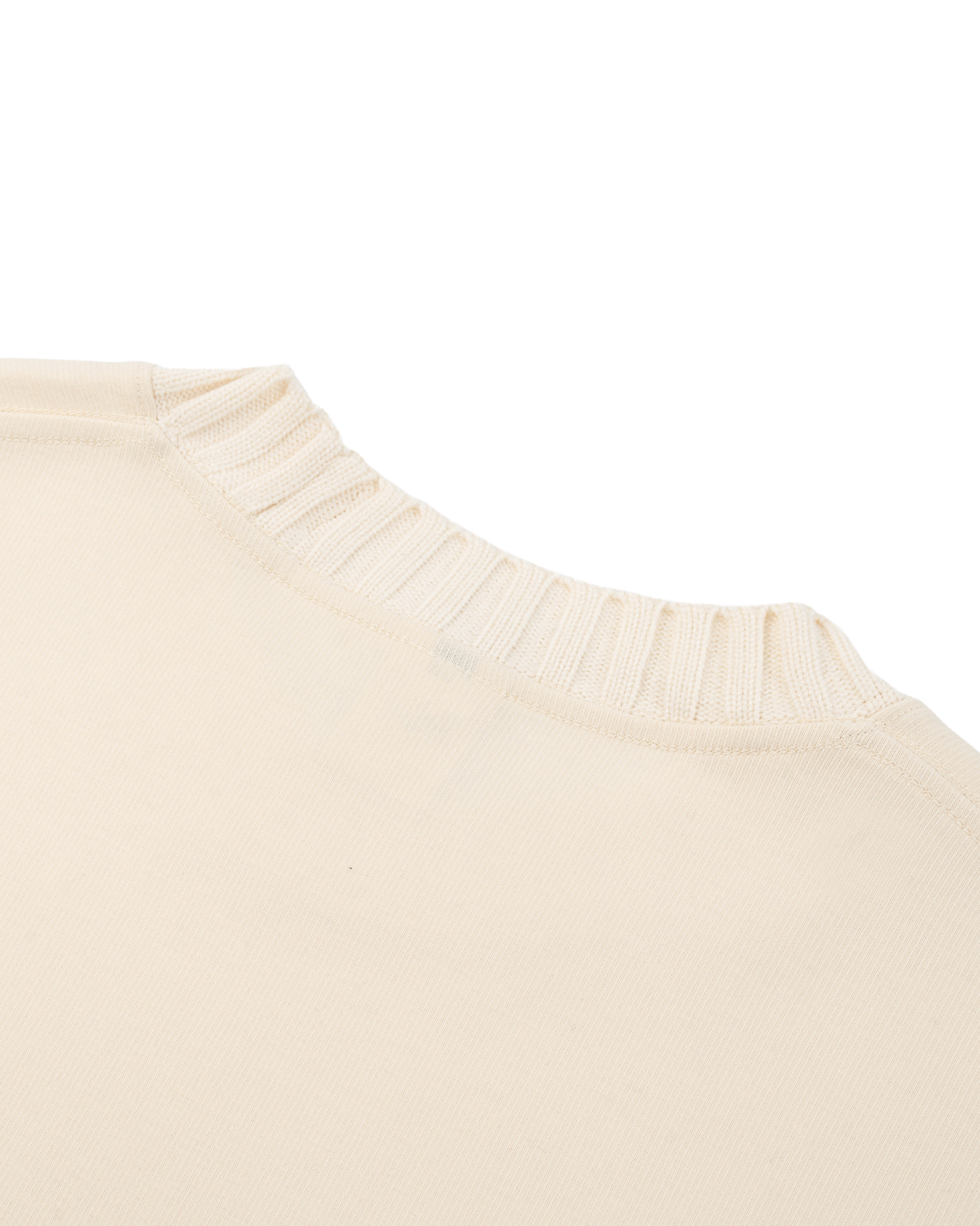 KNITTED ROUND NECK OVERSIZE SWEATSHIRT [CREAM]