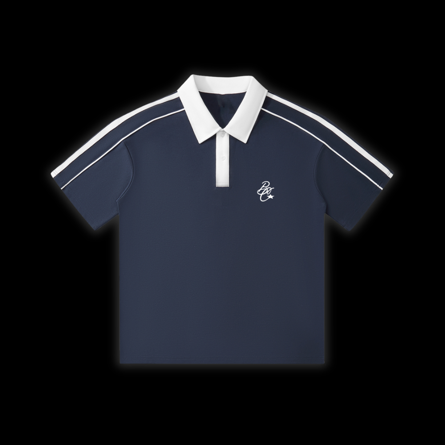 CONTRAST COLLAR POLO [NAVY]
