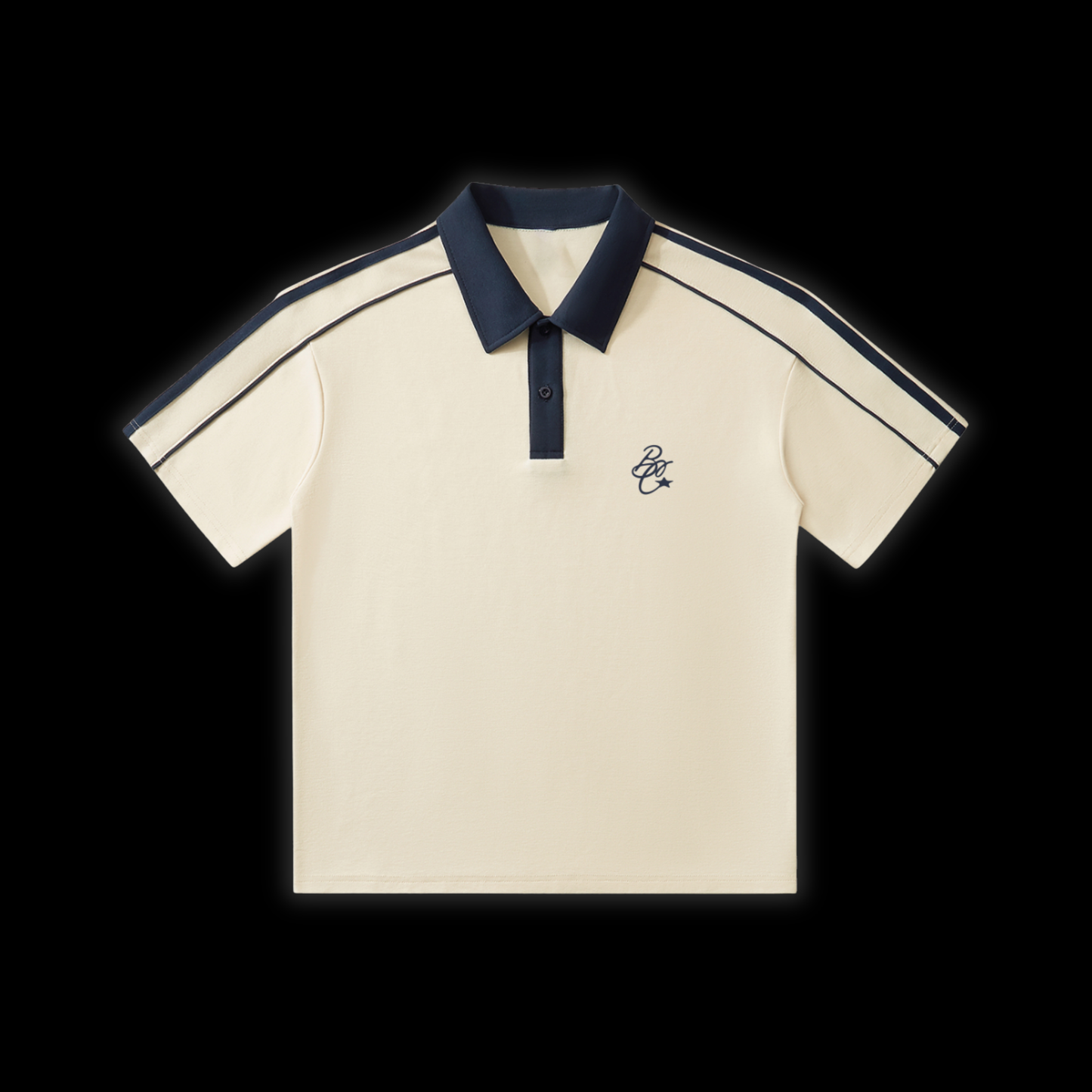 CONTRAST COLLAR POLO [APRICOT]