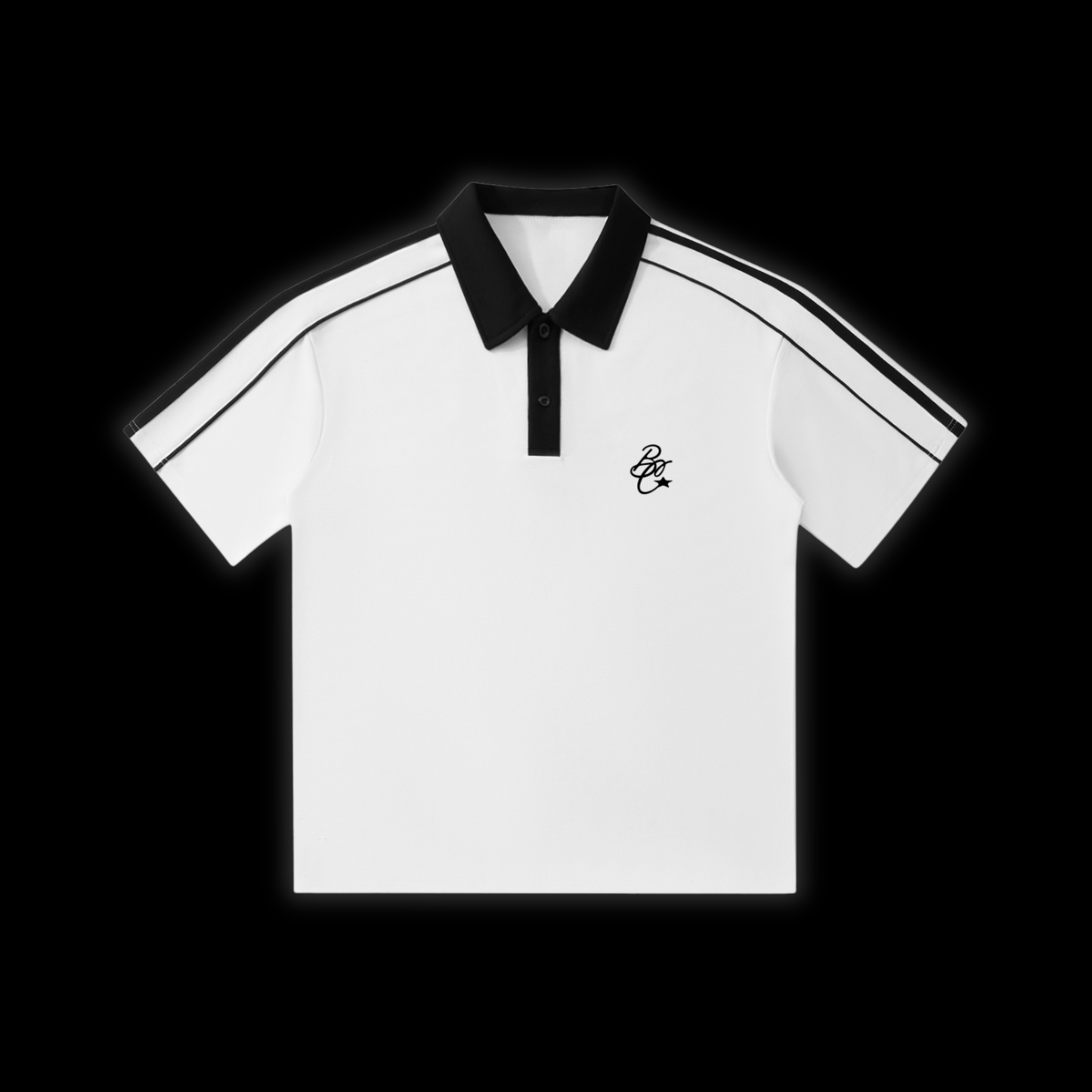CONTRAST COLLAR POLO [WHITE]