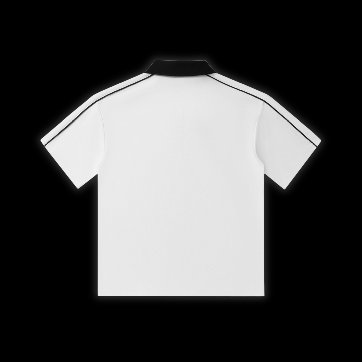 CONTRAST COLLAR POLO [WHITE]