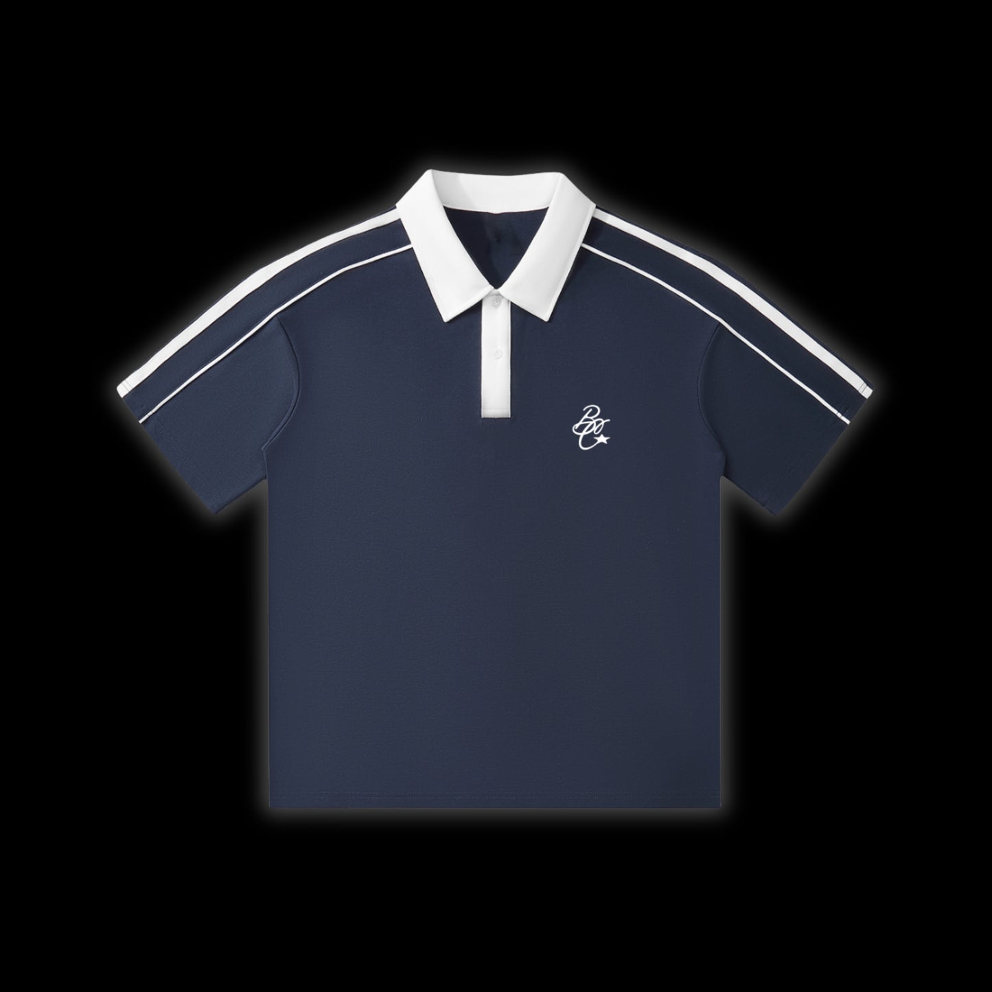 Contrast Collar Short-Sleeve Polo Shirt