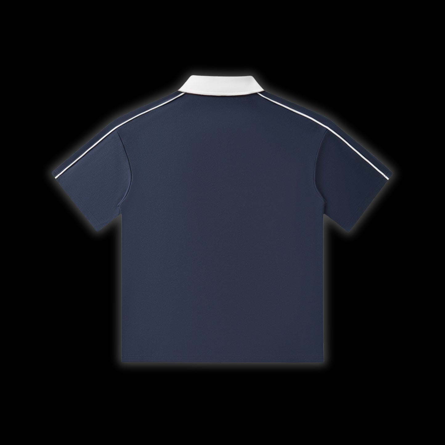 Contrast Collar Short-Sleeve Polo Shirt