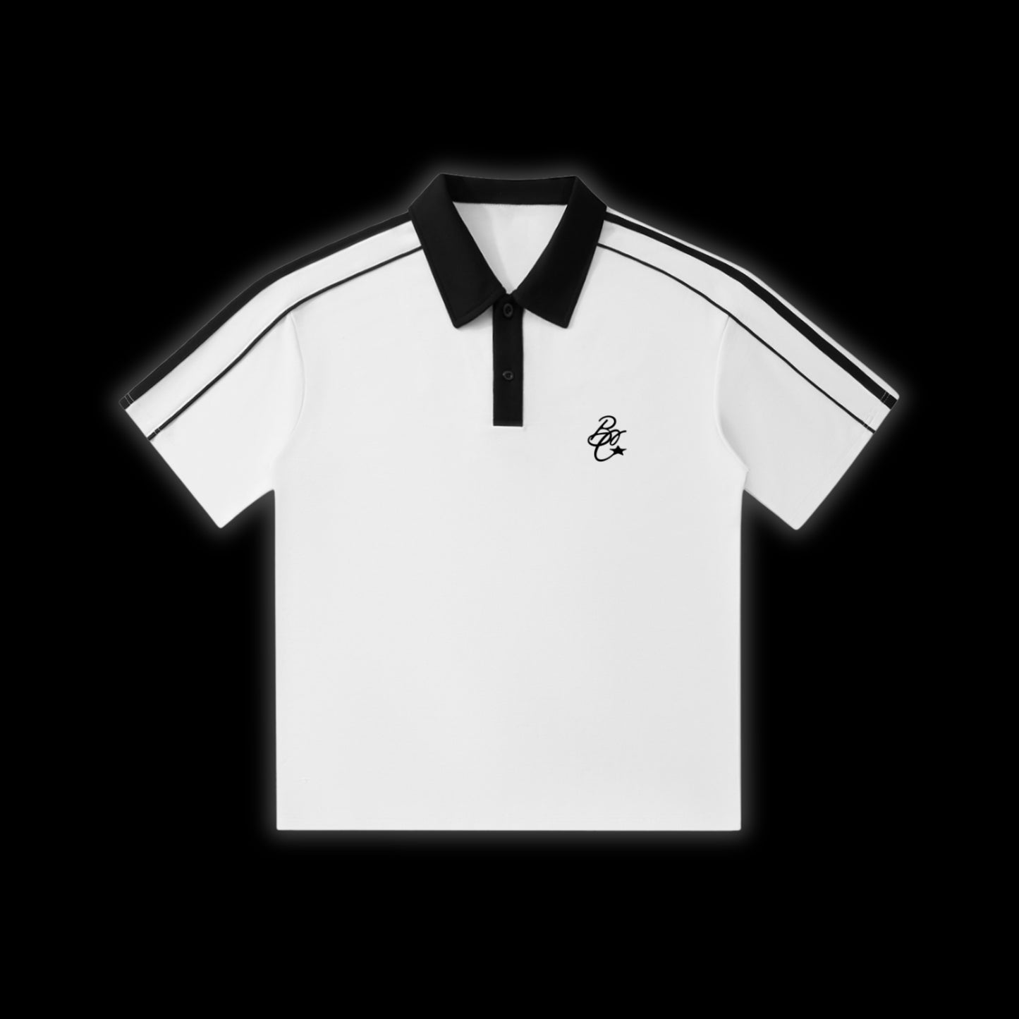 Contrast Collar Short-Sleeve Polo Shirt