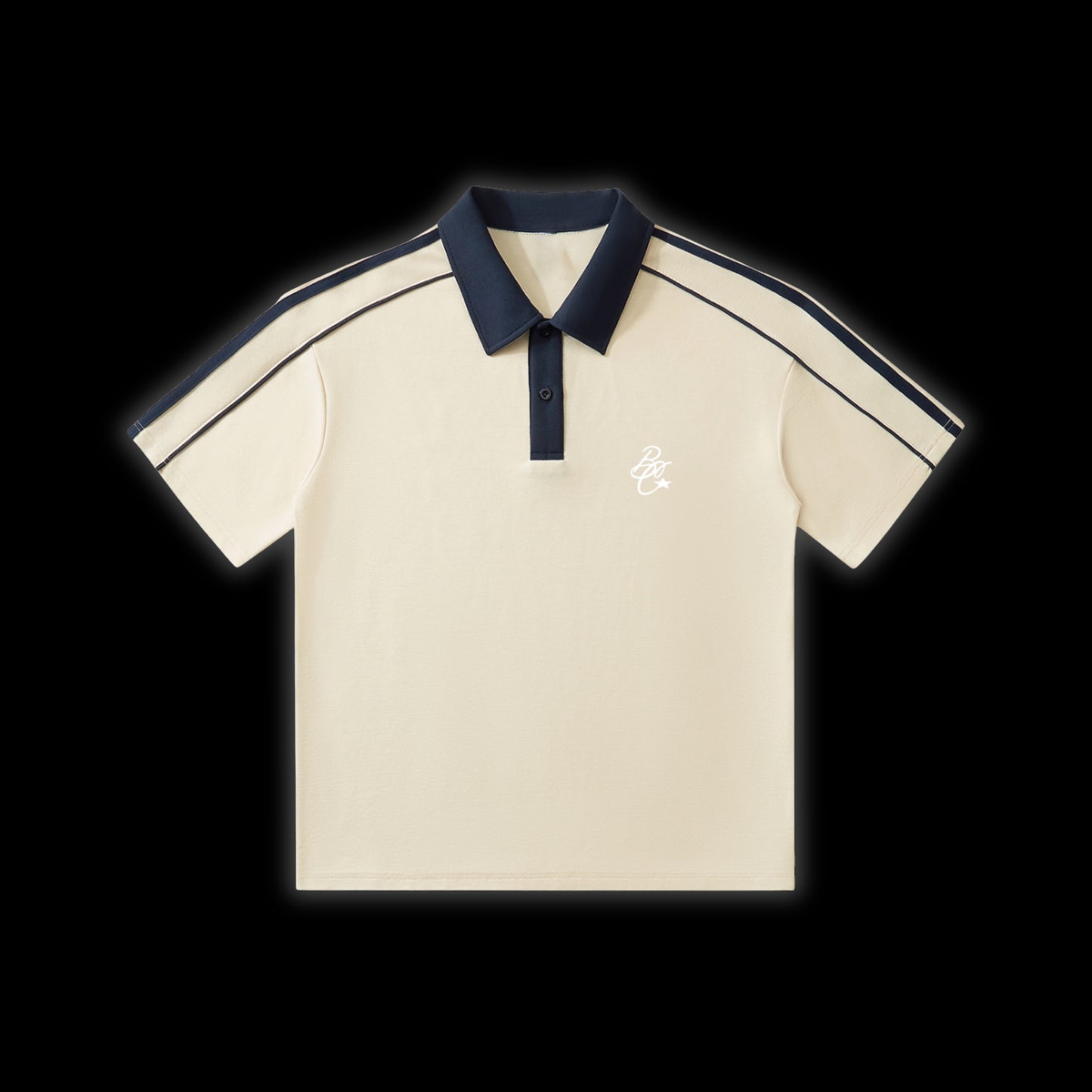 Contrast Collar Short-Sleeve Polo Shirt