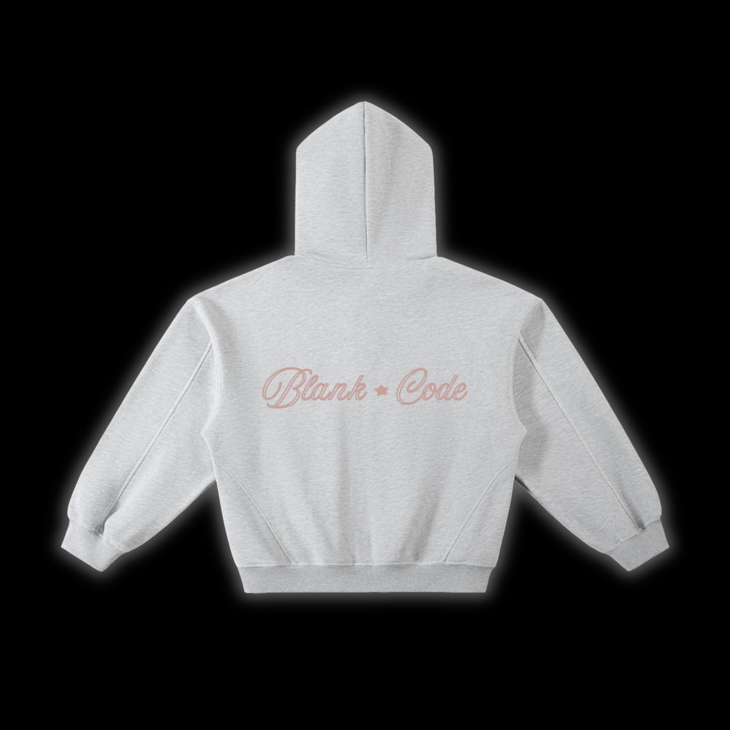 CONTRAST-STITCHED BOXY FLEECE HOODIE [GRAY]