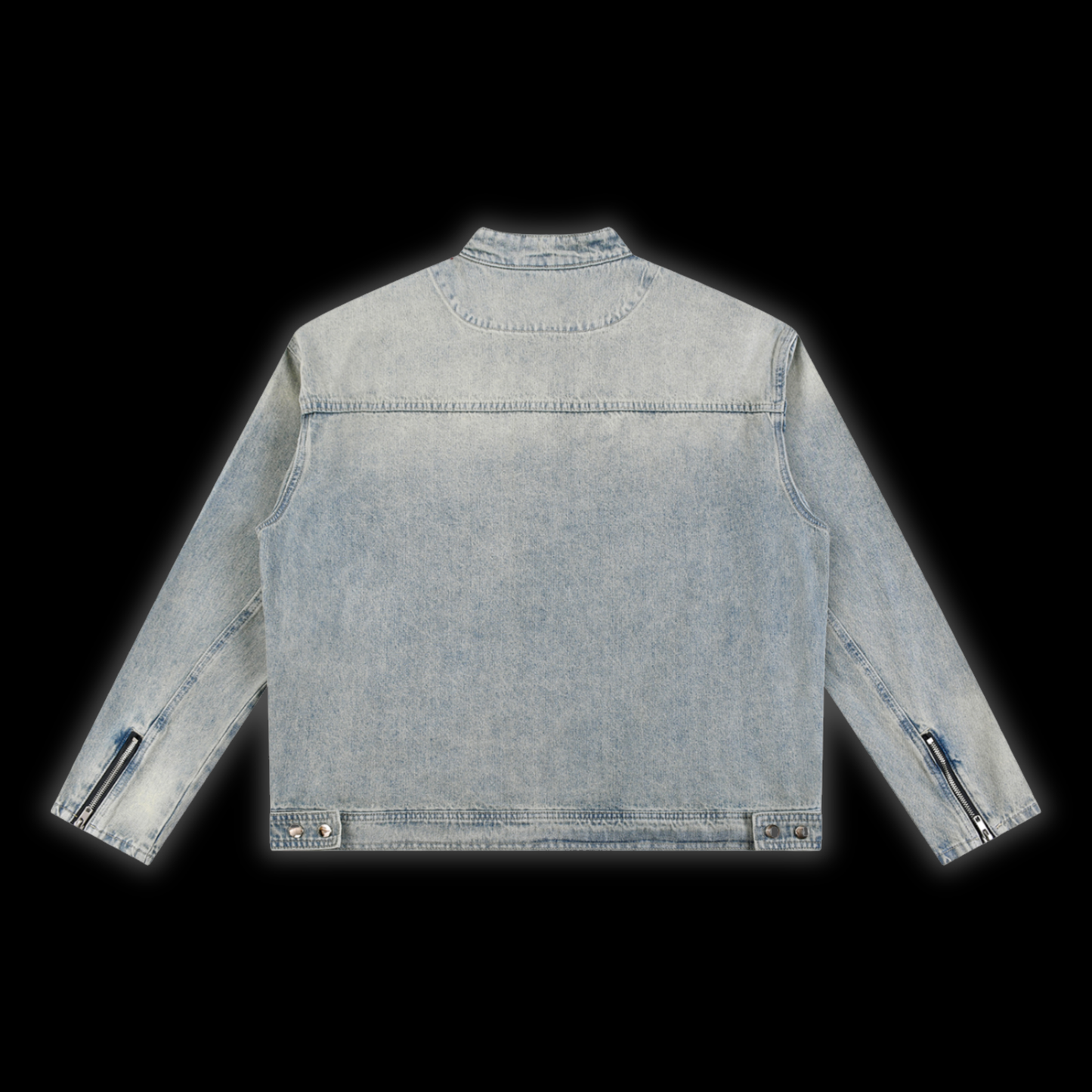 Vintage Wash Zip Denim Jacket