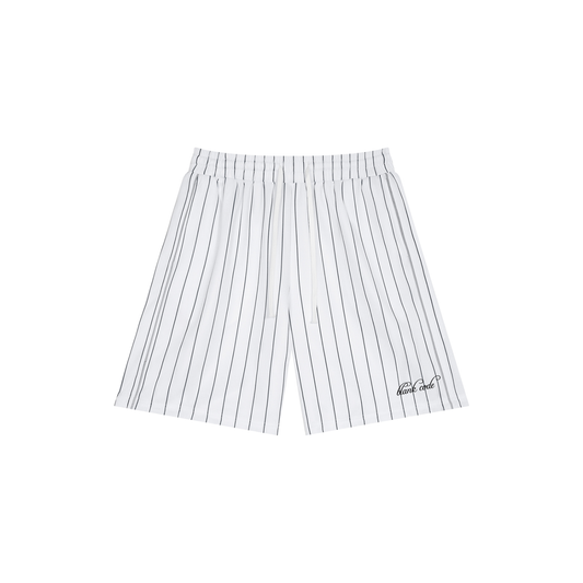STRIPED LOOSE FIT SHORTS [WHITE]