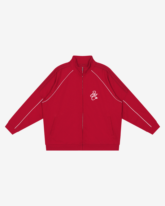 MIDNIGHT REFLECTION-STRIPED JACKET [RED]