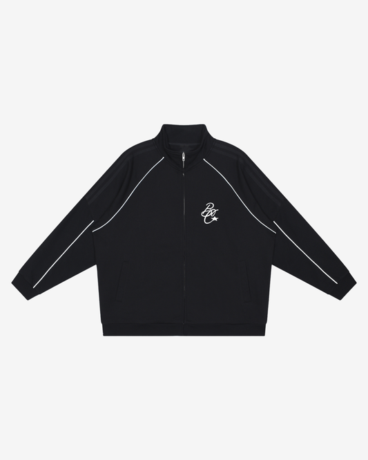 MIDNIGHT REFLECTION-STRIPED JACKET [BLACK]