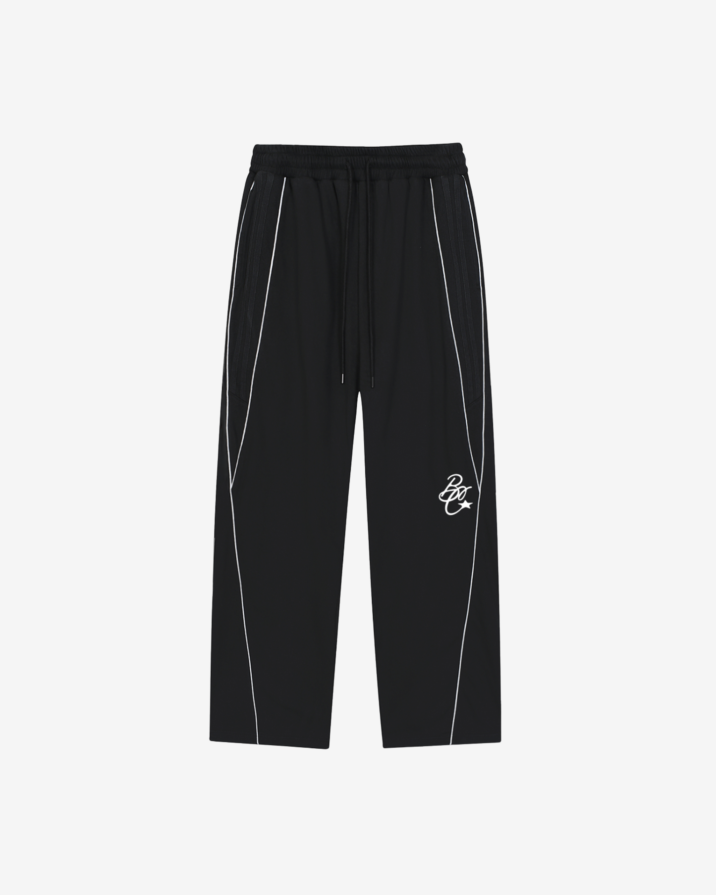 MIDNIGHT REFLECTION-STRIPED SWEATPANT [BLACK]