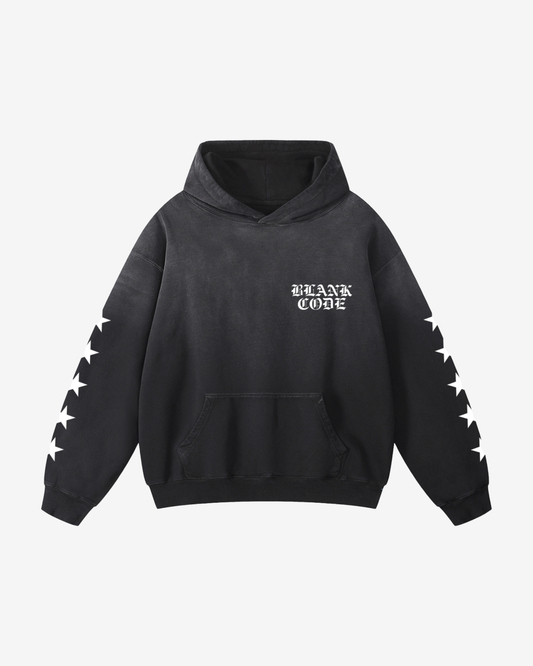 STAR-FADE HOODIE [BLACK]