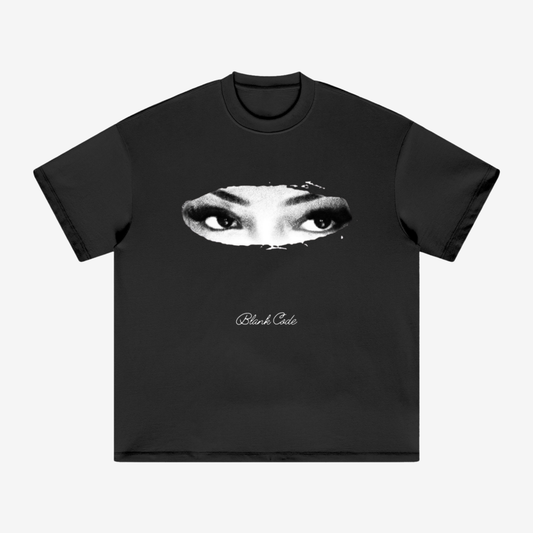 VEILED EYES HEAVY TEE [BLACK]