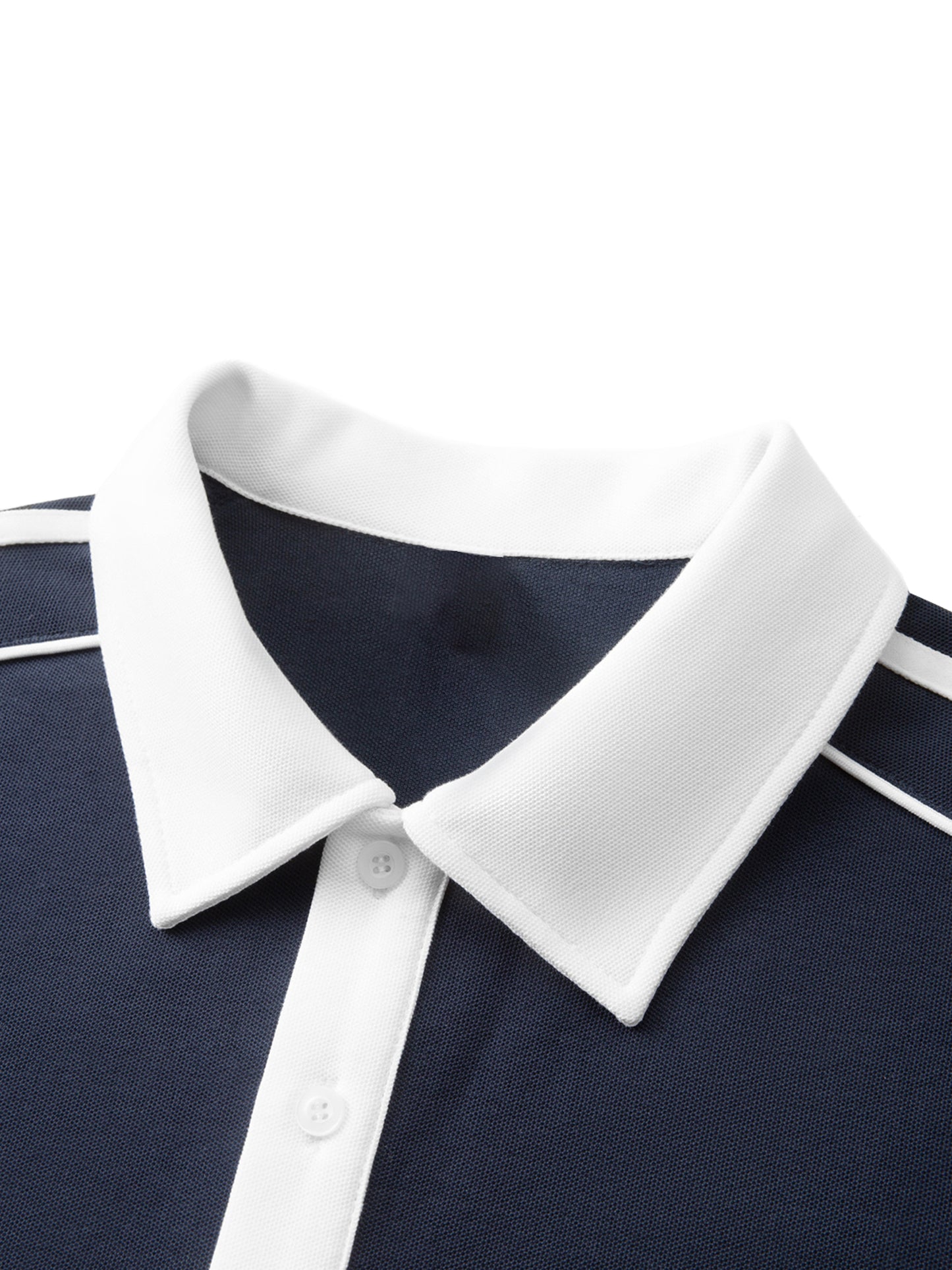 CONTRAST COLLAR POLO [NAVY]