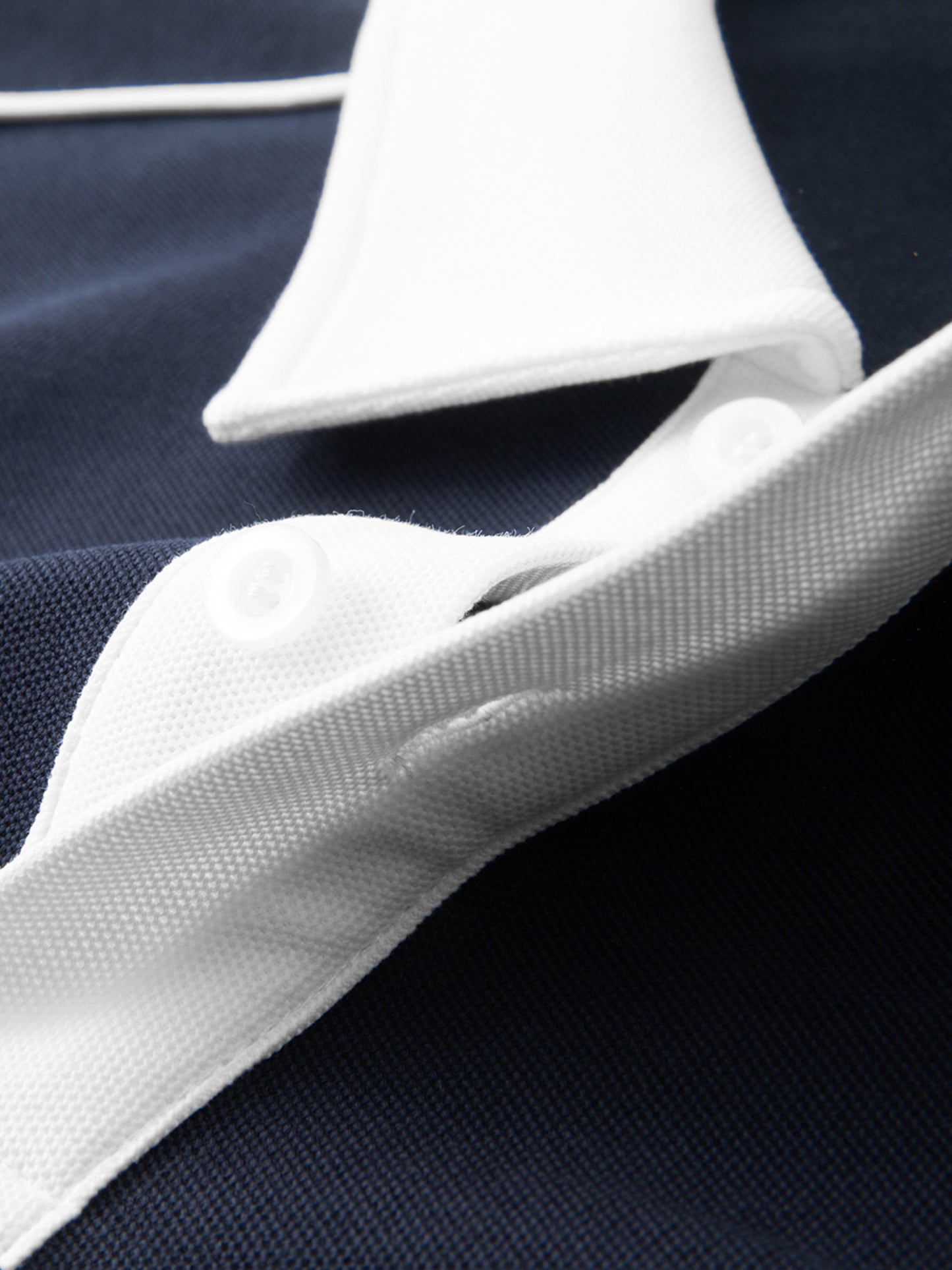 CONTRAST COLLAR POLO [NAVY]