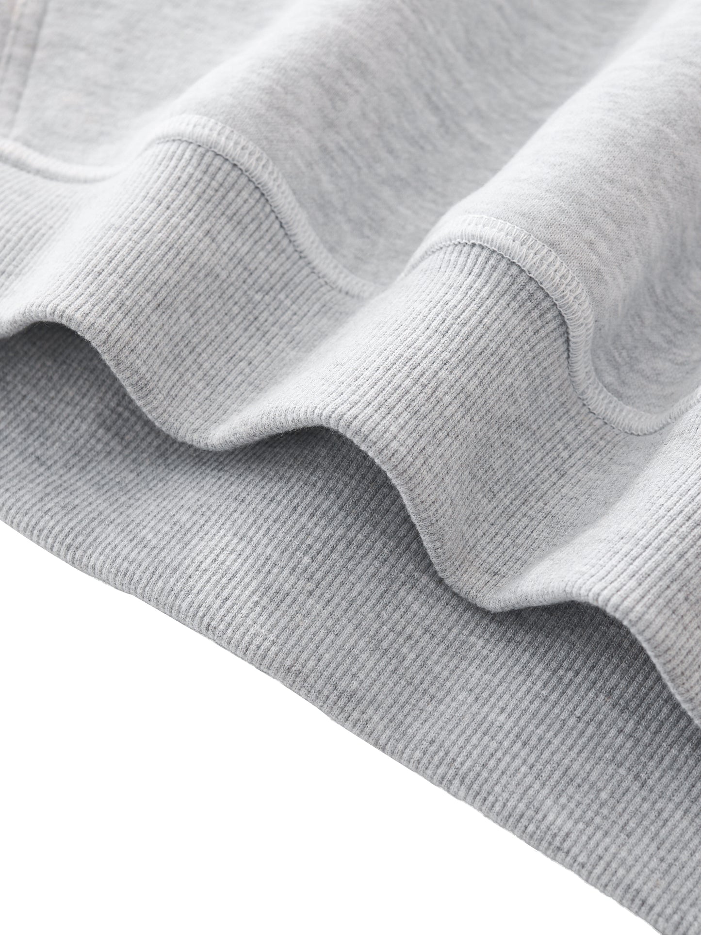 CONTRAST-STITCHED BOXY HOODIE [GRAY]