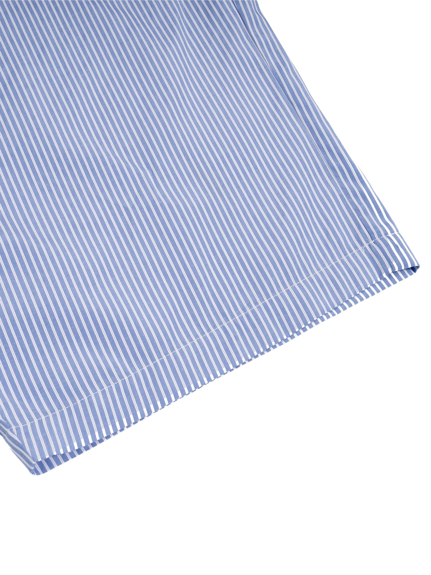 VERTICAL STRIPE DRAWSTRING BARREL PANTS [BLUE]