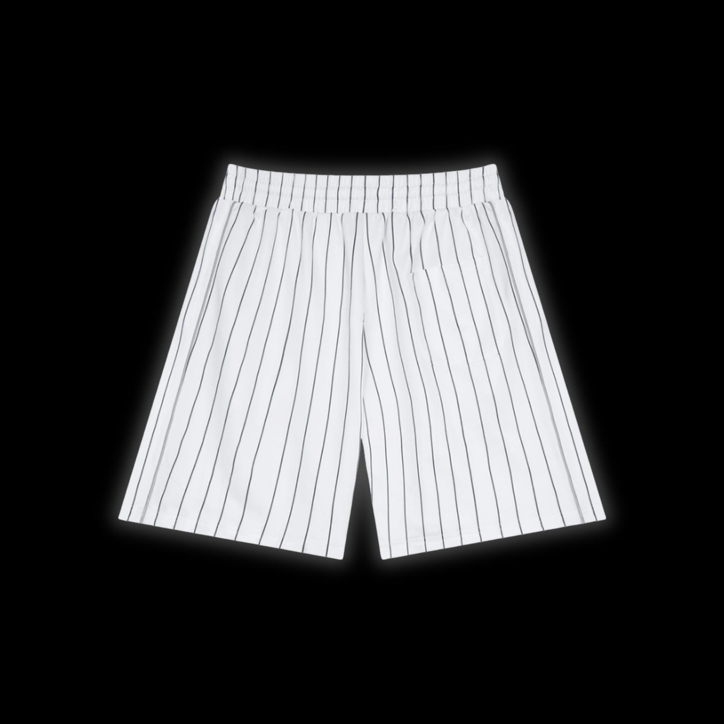 LUXURY STRIPED LOOSE FIT SHORTS [WHITE]