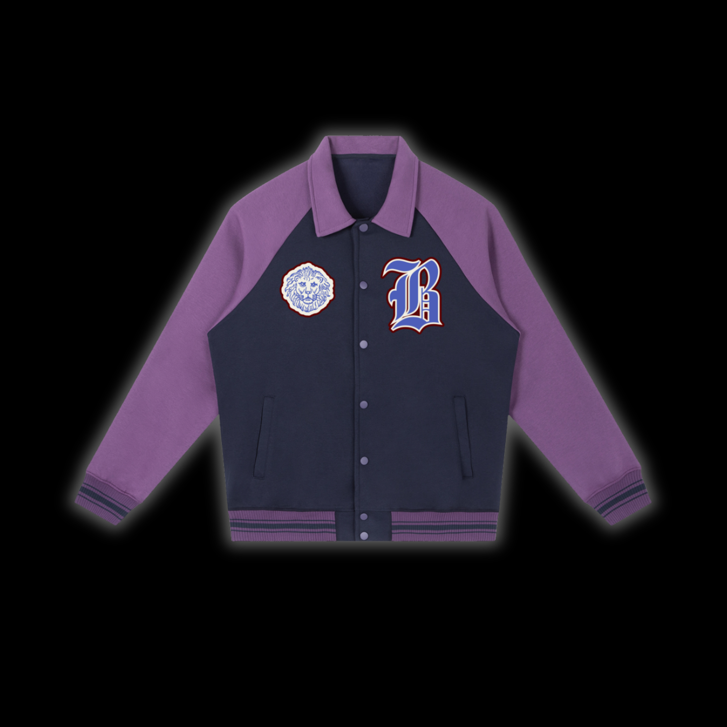 LUXURY VARSITY JACKET [NAVY/PURPLE]